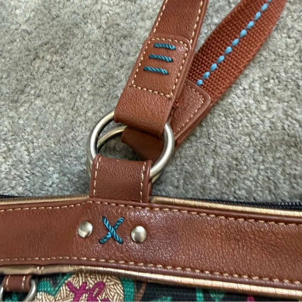 The Sak SAKROOTS Artist Circle Artillery Peace Nature Print Handbag Purse - Picture 6 of 12